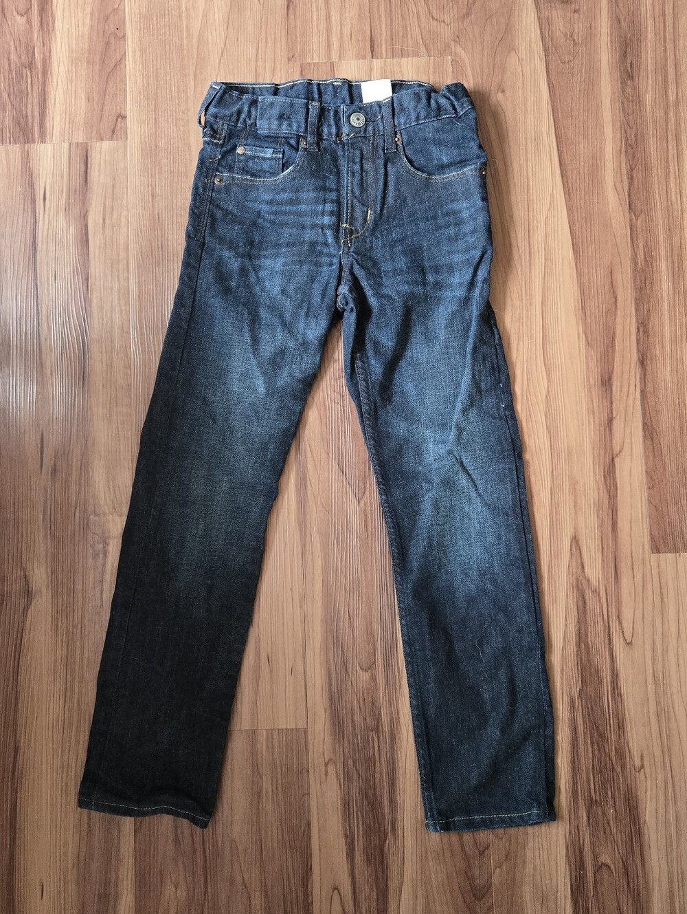 Kids Size 7 Dark Wash Blue Denim Jeans Classic Straight Fit EUC H&M